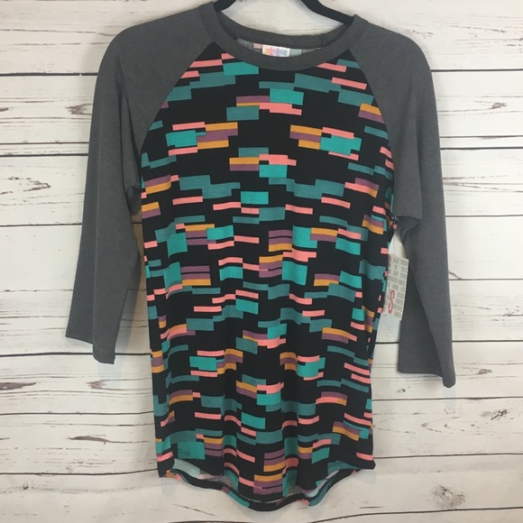 LuLaRoe Tops - NWT! Black and Gray Lularoe Randy Baseball Tee